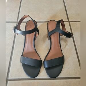 Coach Black Leather Heels